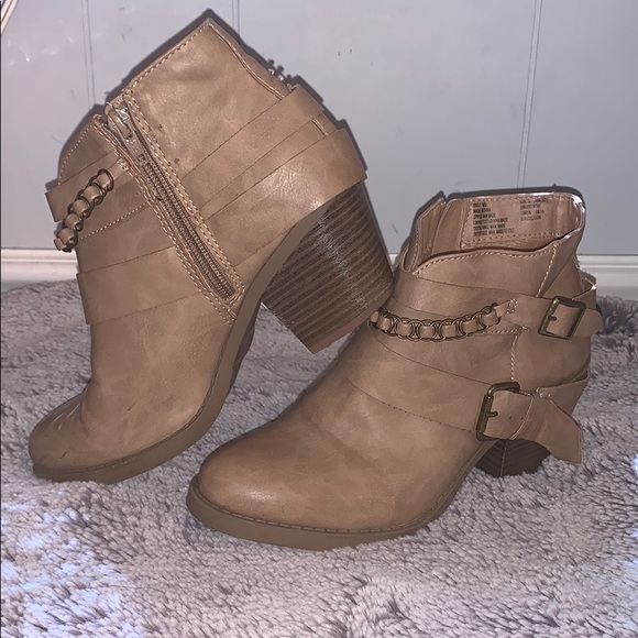 Tan Ankle Booties - Picture 1 of 4